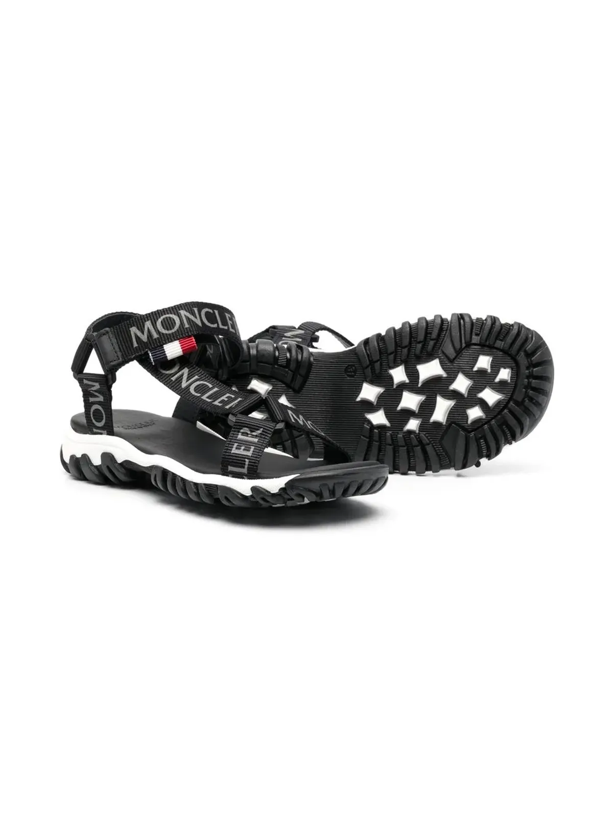 Moncler Enfant ロゴプリントストラップサンダル - 画像2