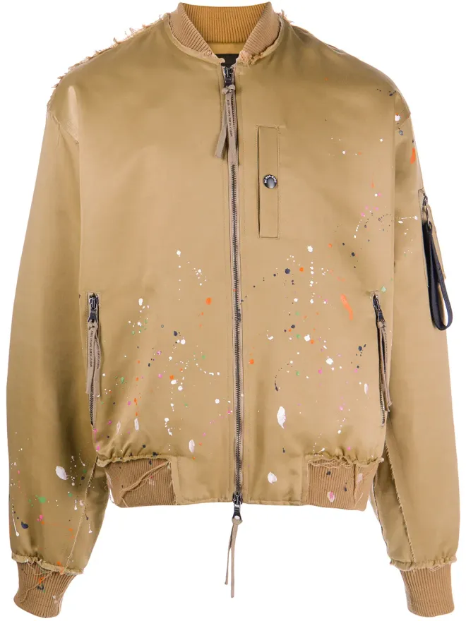 Mostly Heard Rarely Seen Mostly Heard Rarely Seen MA-1 ペイントスプラッター ボンバー ジャケット - ブラウンの商品画像