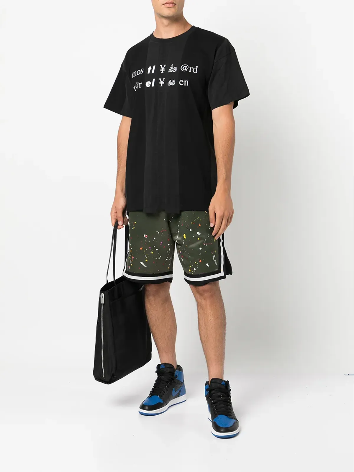 Mostly Heard Rarely Seen テキストプリント コットンTシャツ - 画像2