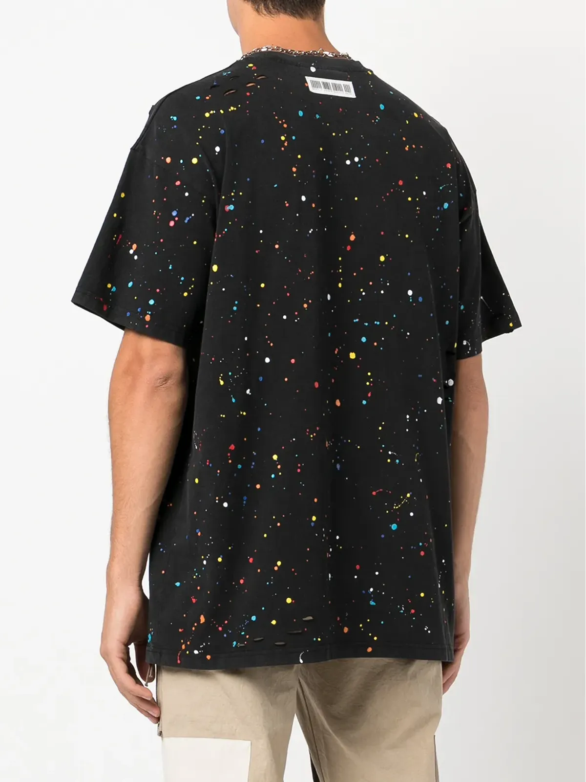 Mostly Heard Rarely Seen グラフィックプリント ペイントTシャツ - 画像4