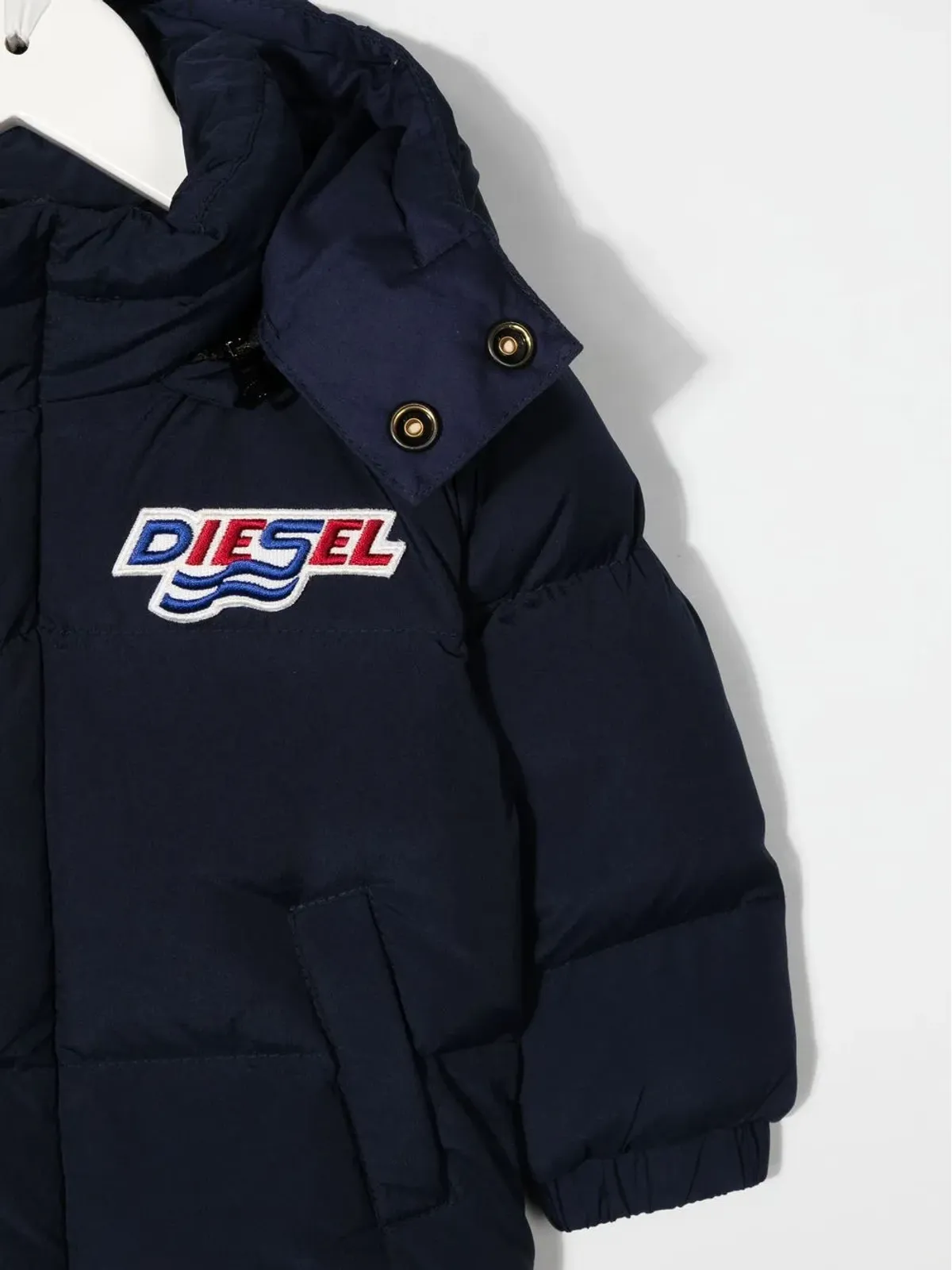 Diesel Kids ロゴパッチ ダウンジャケット - 画像3