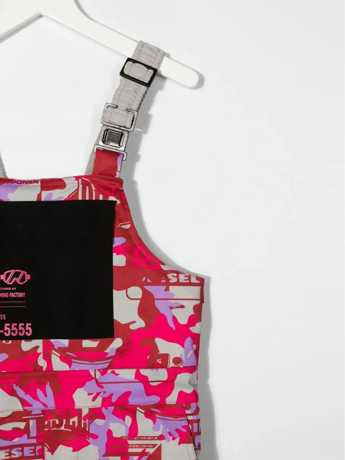 Diesel Kids カモフラージュ ロゴプリント スキージャンプスーツ - レッド - 画像3