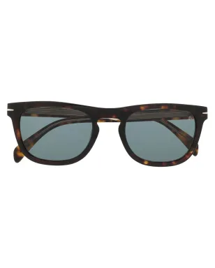 Eyewear by David Beckham べっ甲柄スクエアフレームサングラス - ブラウン - サムネイル1