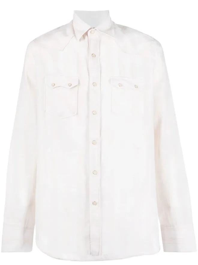Lardini Lardini ストライプ柄 フラップポケット シャツの商品画像