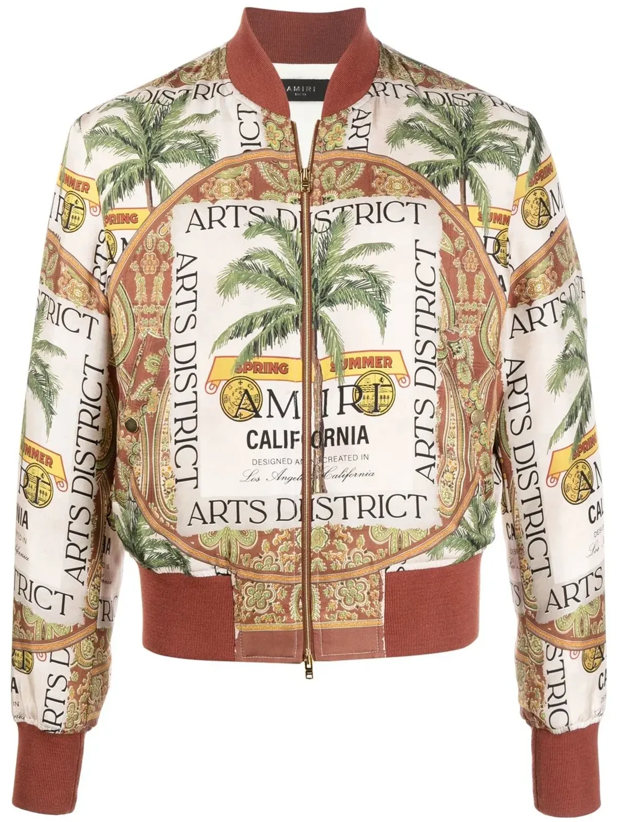 AMIRI グラフィックプリントシルクボンバージャケット - 画像1