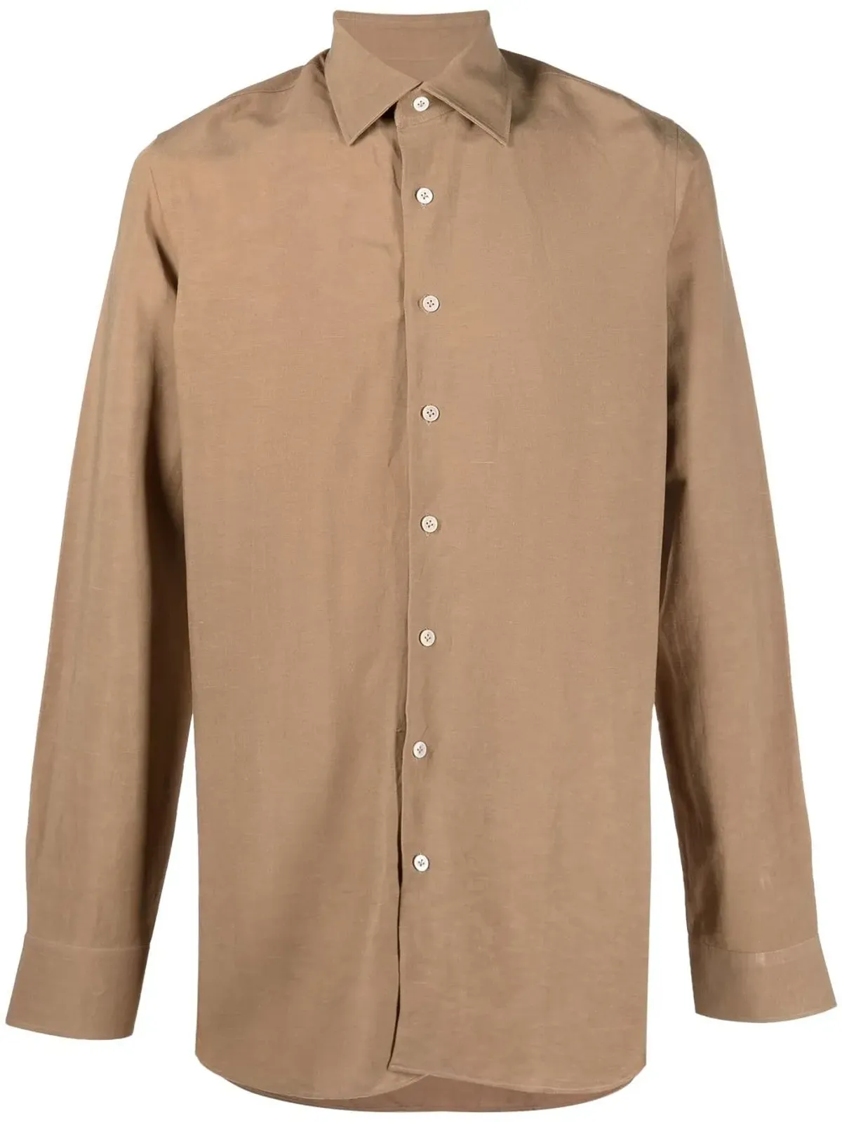 Lardini 長袖ボタンアップシャツ - Brown - 画像1