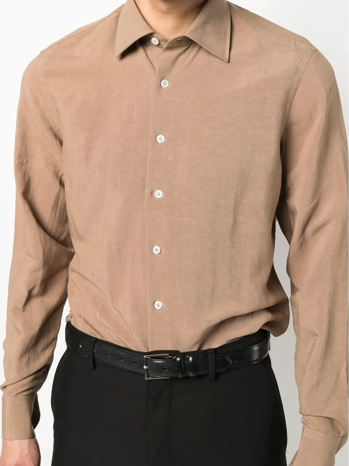 Lardini 長袖ボタンアップシャツ - Brown - 画像5