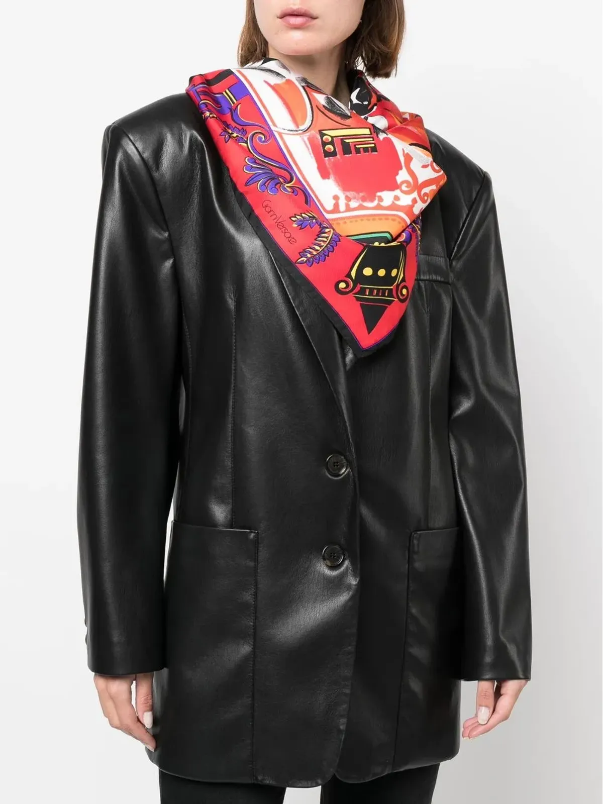 Versace Pre-Owned グラフィックプリント シルクスカーフ - 画像4