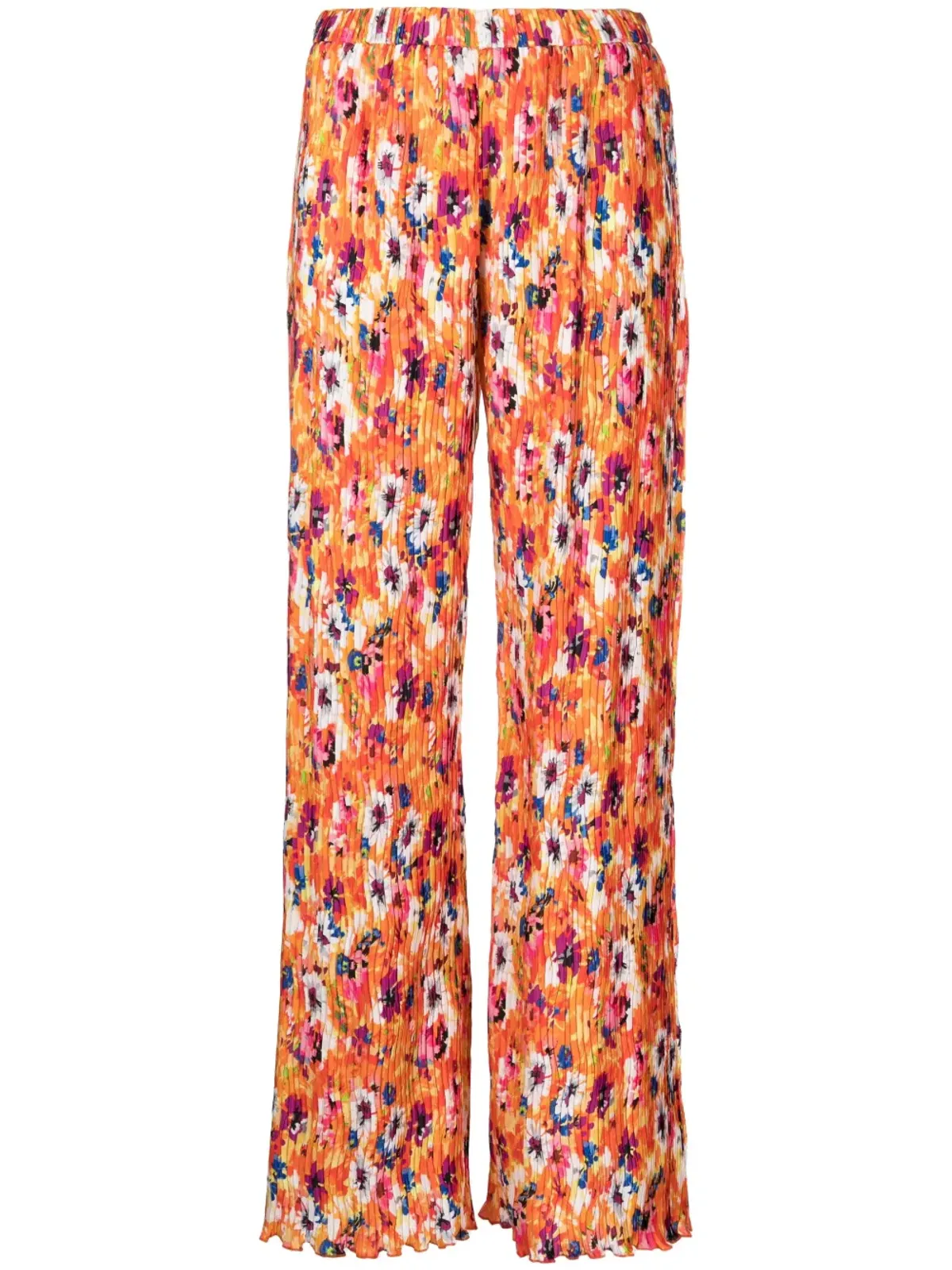 MSGM プリーツ花柄ワイドパンツ - 画像1