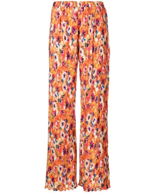 MSGM プリーツ花柄ワイドパンツ - サムネイル1