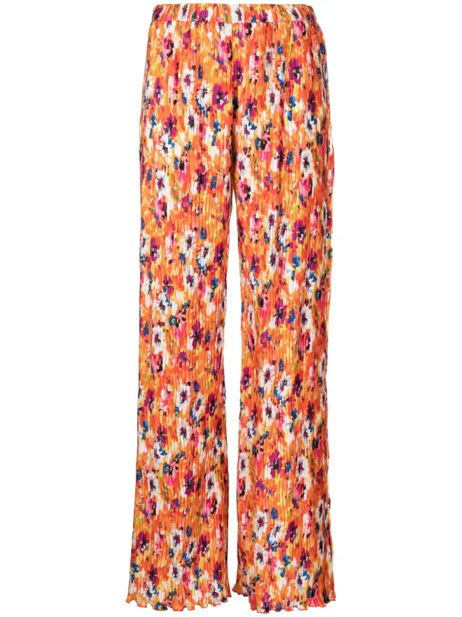 MSGM MSGM プリーツ花柄ワイドパンツの商品画像