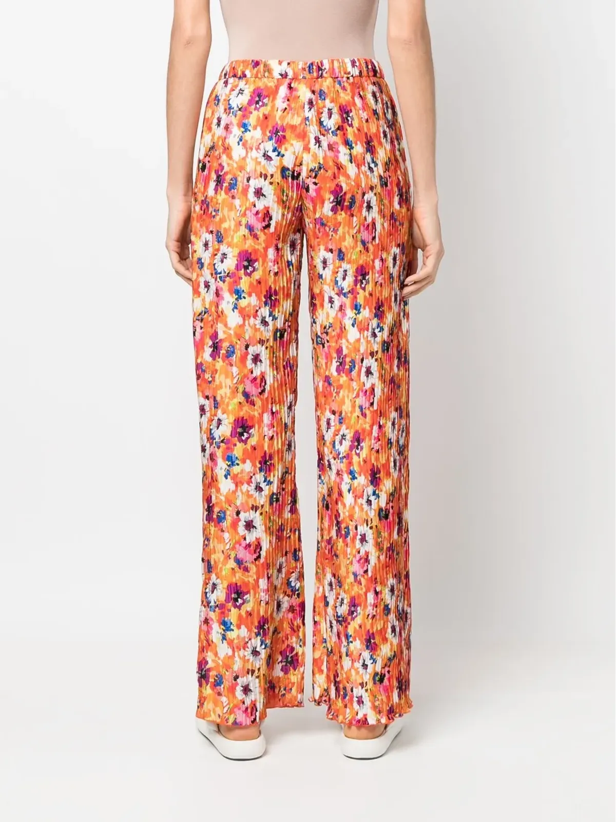 MSGM プリーツ花柄ワイドパンツ - 画像4