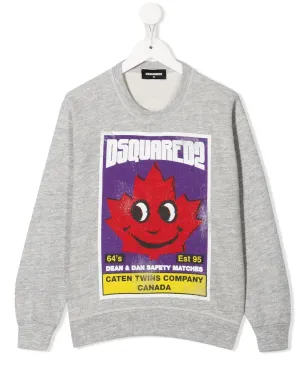 DSQUARED2 KIDS グラフィックプリント・メランジュ風スウェットシャツ - サムネイル1