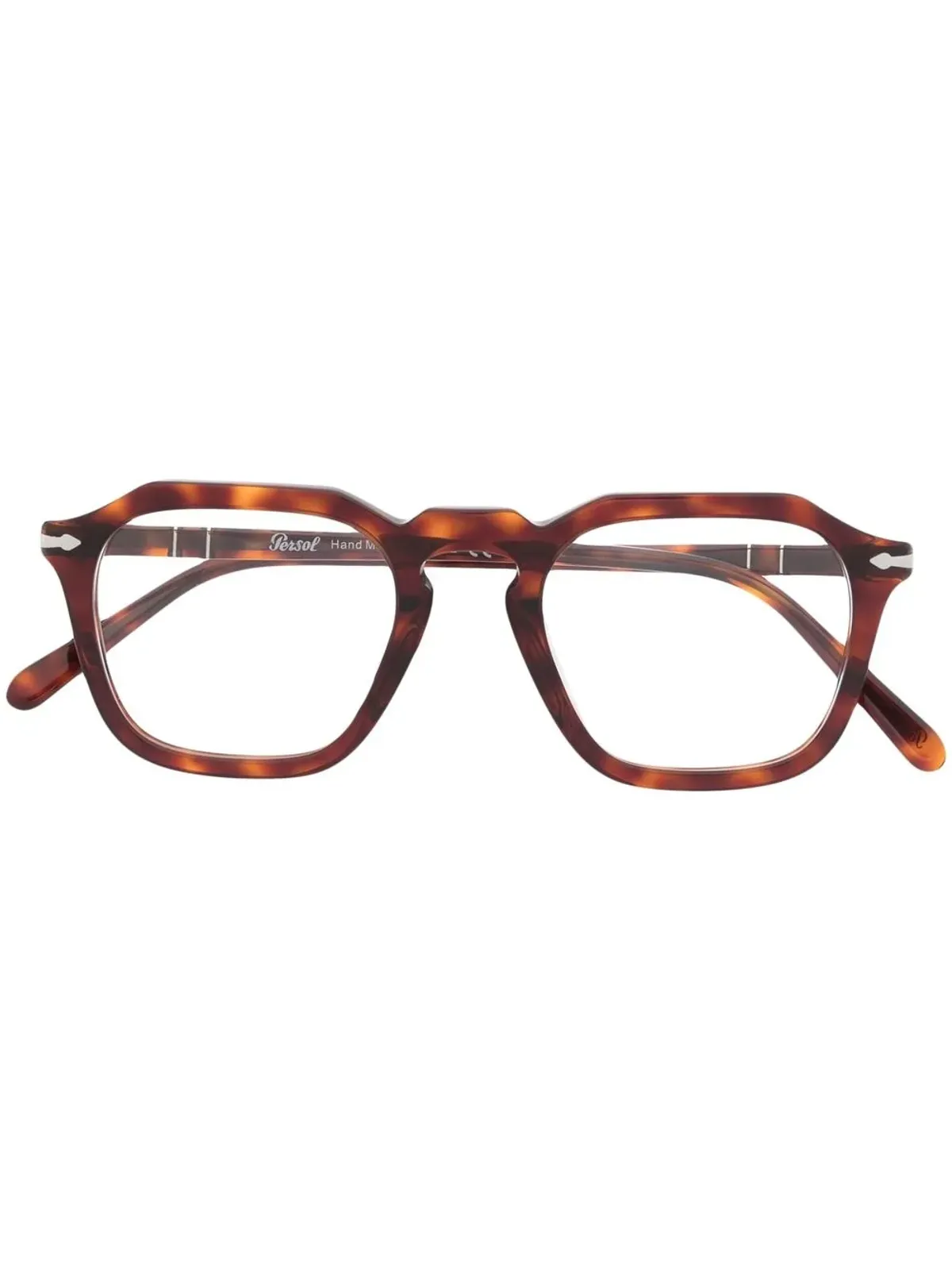 Persol べっ甲柄スクエアフレーム眼鏡 - 画像1