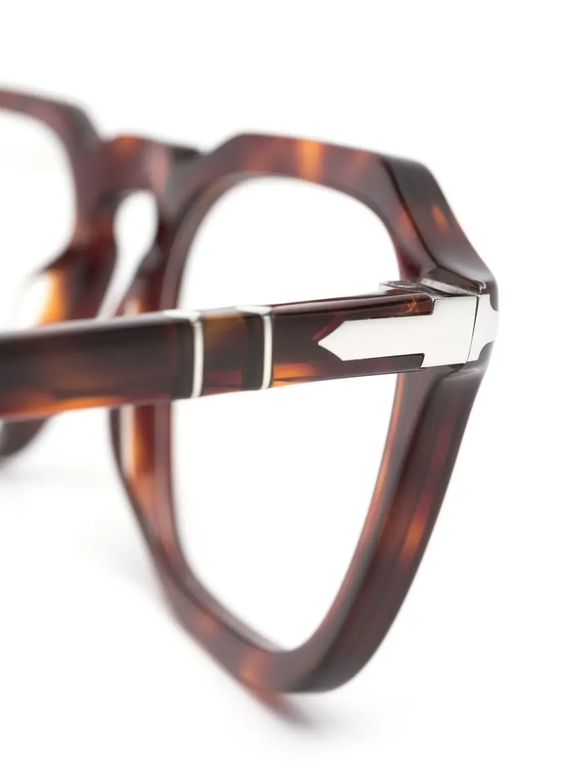 Persol べっ甲柄スクエアフレーム眼鏡 - 画像3