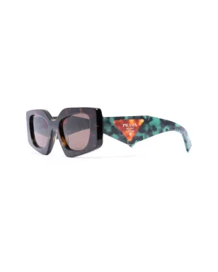 Prada Eyewear テンプルべっ甲柄サングラス - ブラウン - サムネイル2