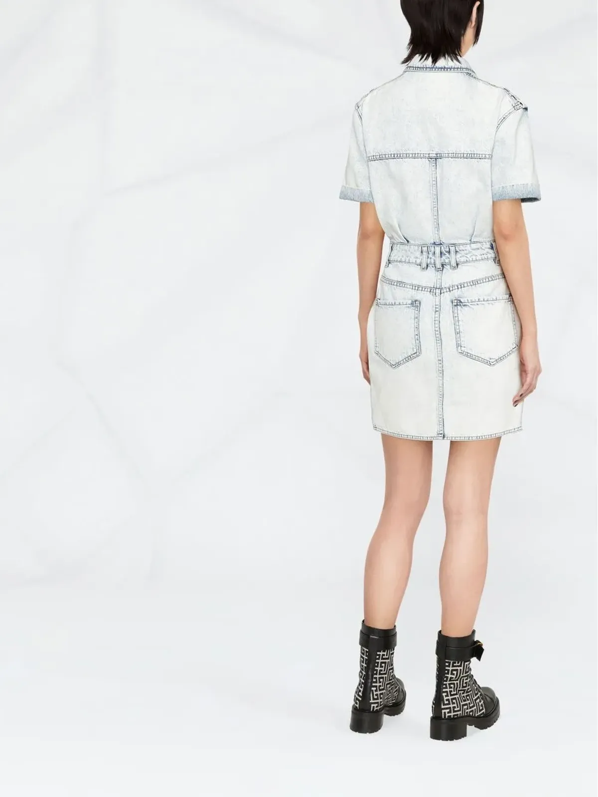 Balmain ダブルブレスト デニムドレス - 画像4