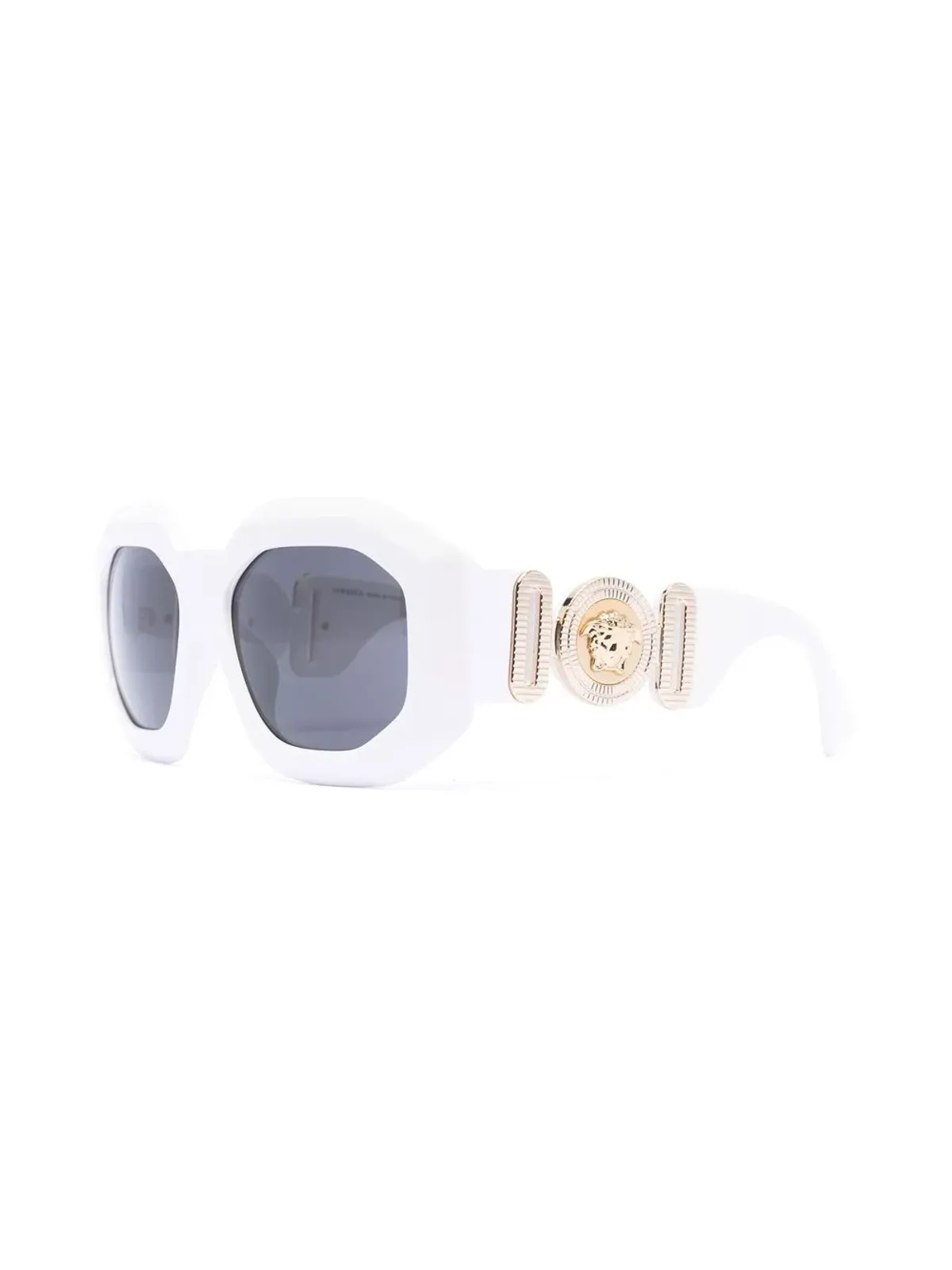 Versace Eyewear ビッグギー メデューサ ロゴ サングラス - White - 画像2