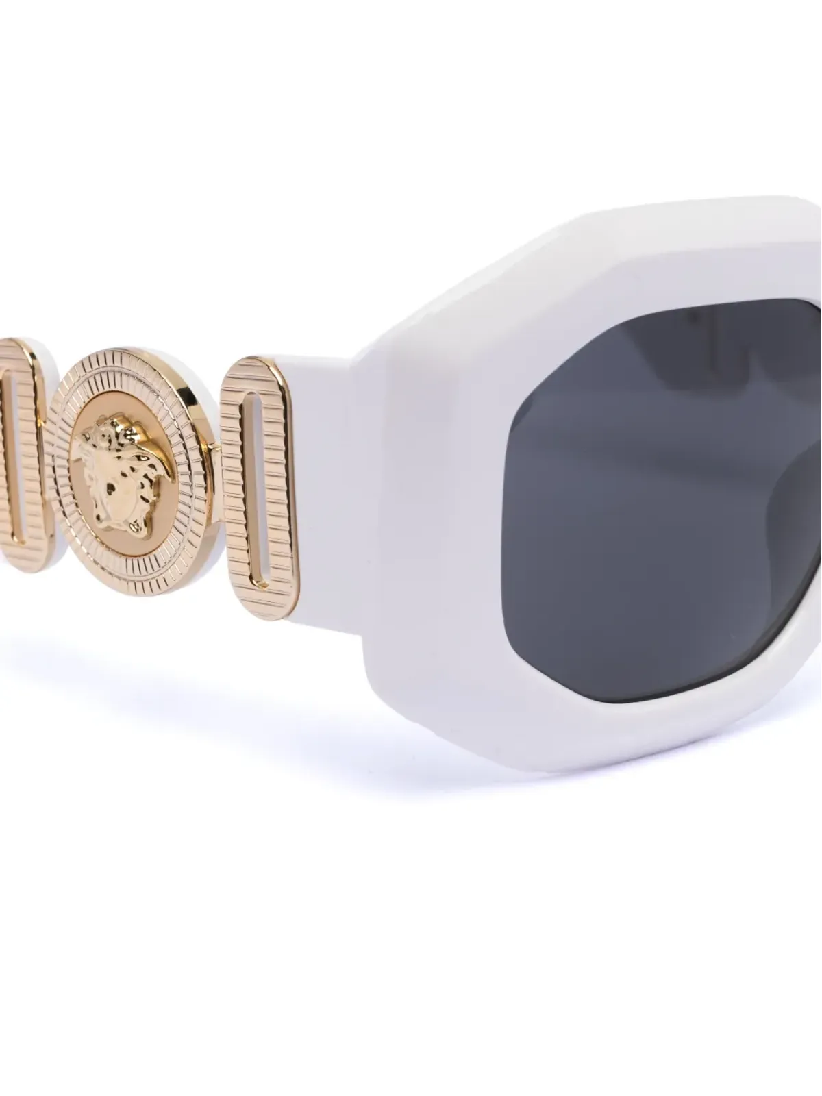 Versace Eyewear ビッグギー メデューサ ロゴ サングラス - White - 画像3