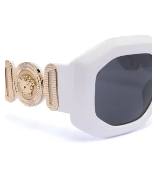 Versace Eyewear ビッグギー メデューサ ロゴ サングラス - White - サムネイル3