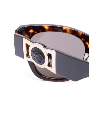 Versace Eyewear ロゴプレート付き ラウンドフレーム サングラス - サムネイル3