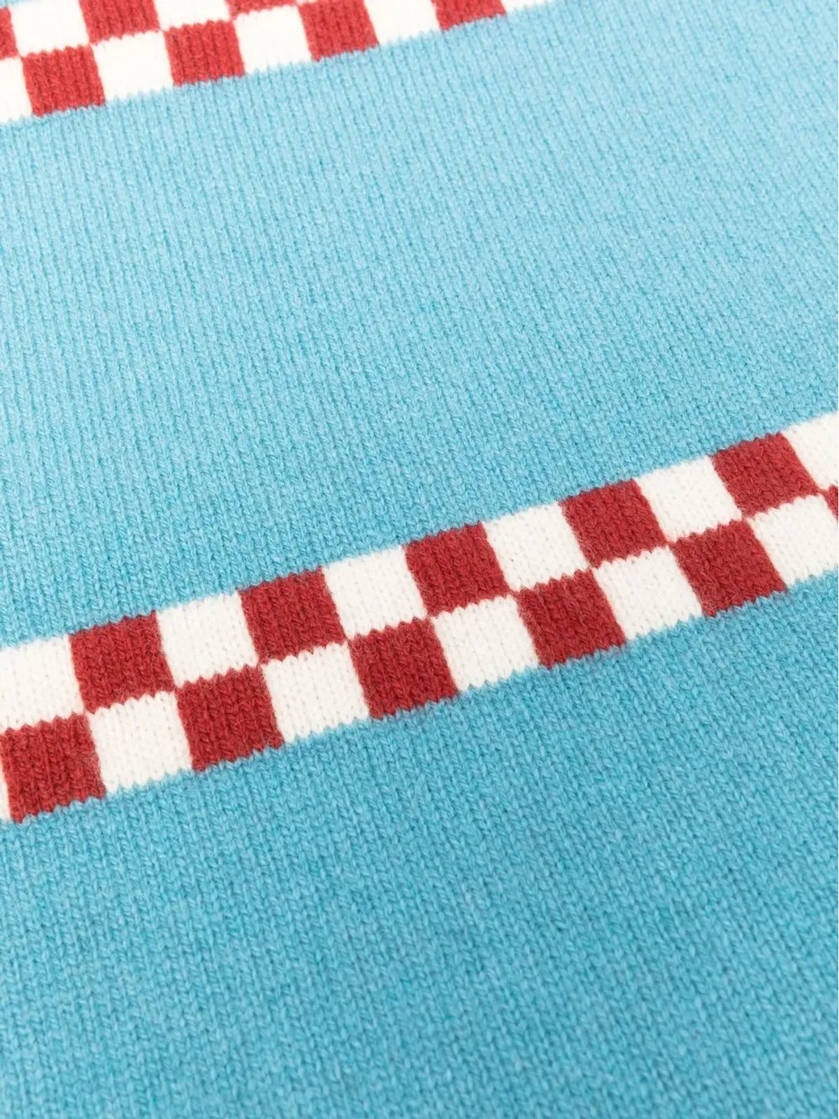 The Elder Statesman スピードチェック カシミア ブランケット - C416 - ADRIATICIVORYBRICK - 画像2