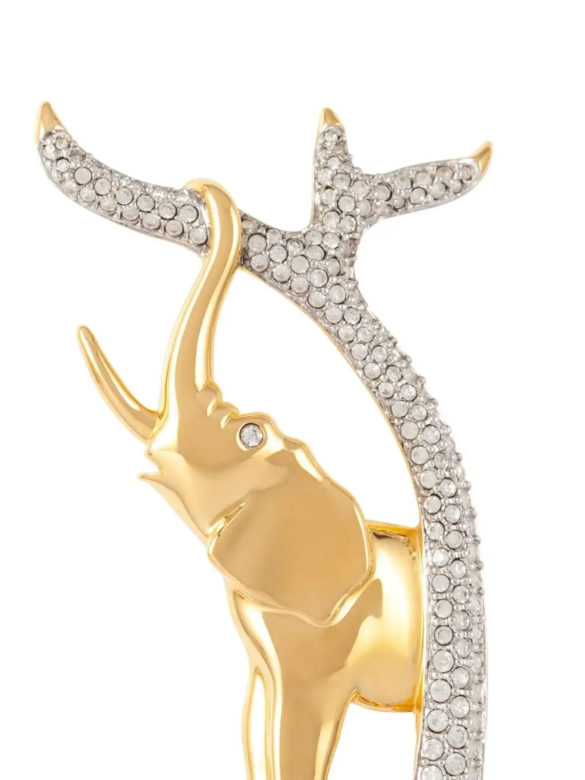 Swarovski 象モチーフクリスタル装飾ブローチ - 画像2