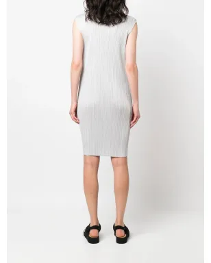Pleats Please Issey Miyake プリーツプリーズ イッセイミヤケ プリーツショートドレス グレー - サムネイル4