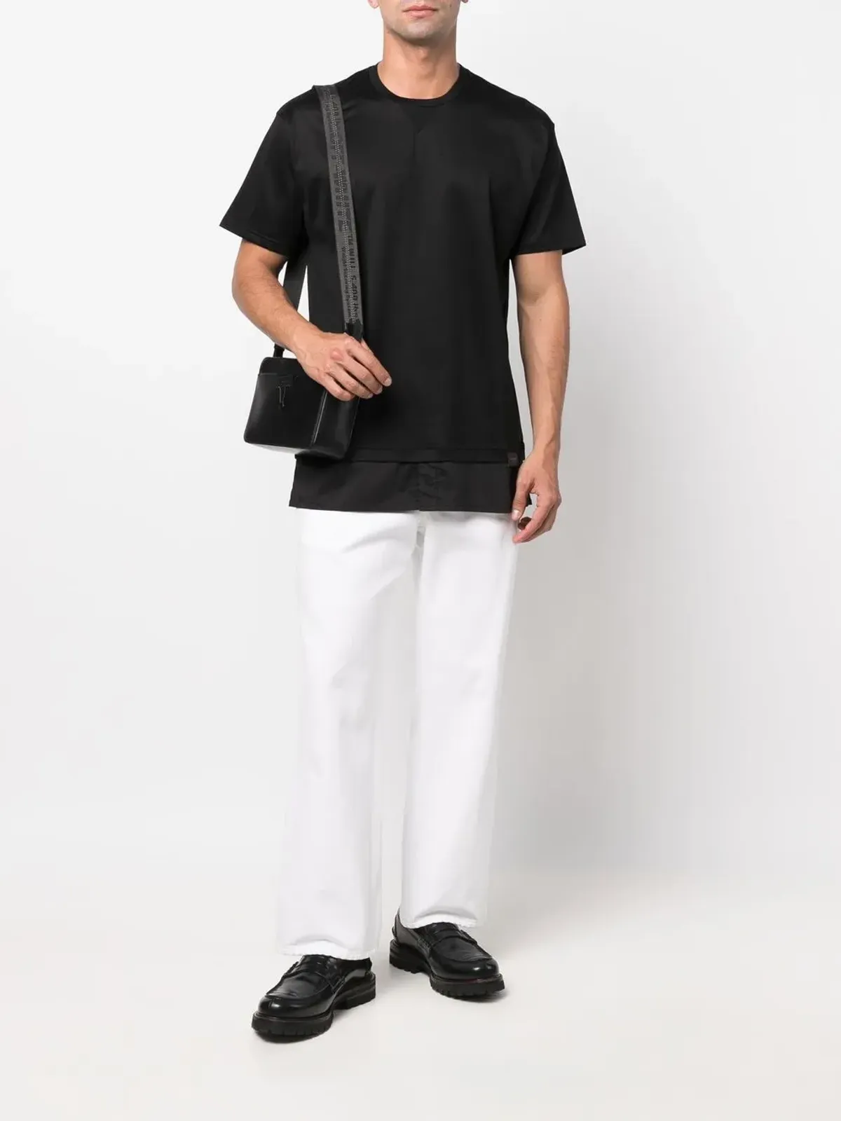 Low Brand ロゴパッチ レイヤードTシャツ - 画像2