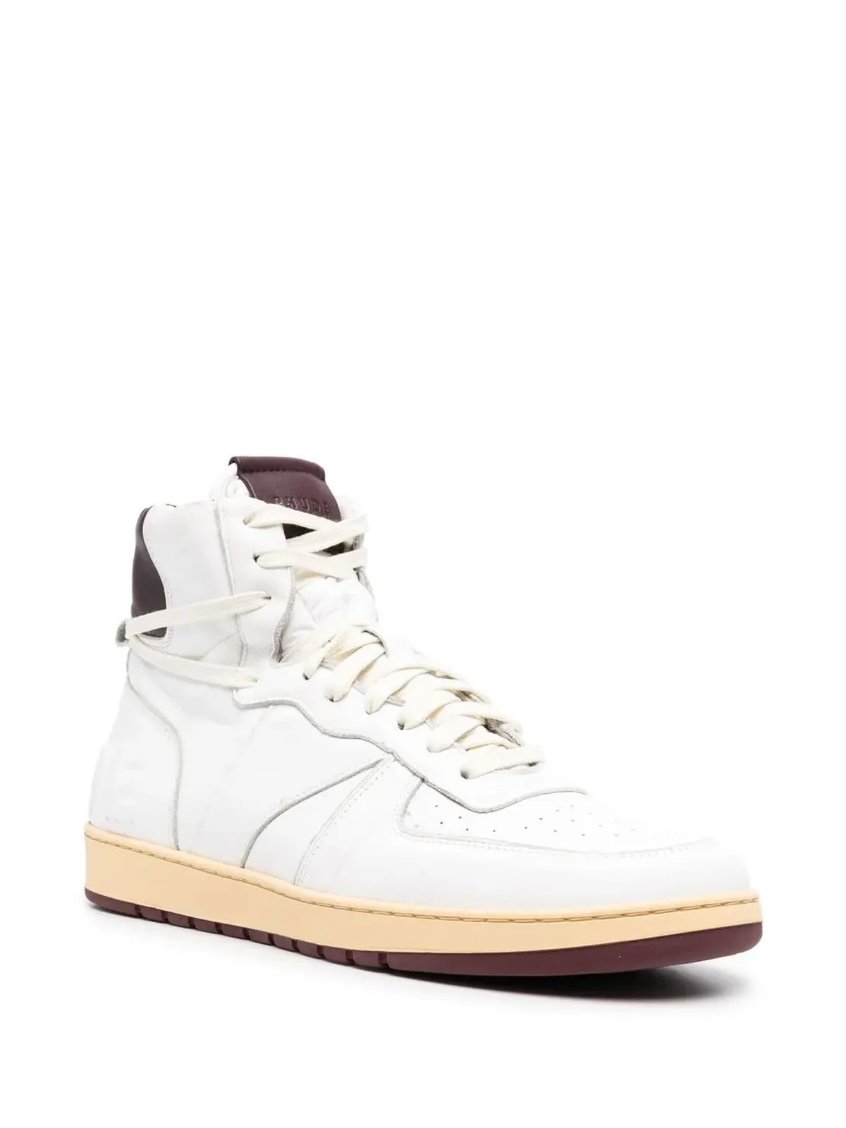 RHUDE パネルド・ハイトップスニーカー - ホワイト - 画像2