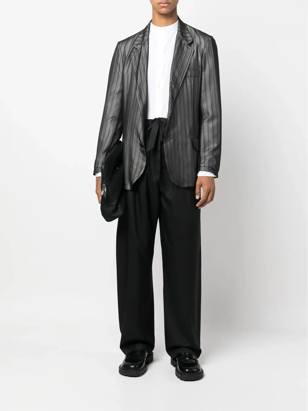 Maison Margiela シルクのワイドレッグパンツ（ブラック） - 画像2