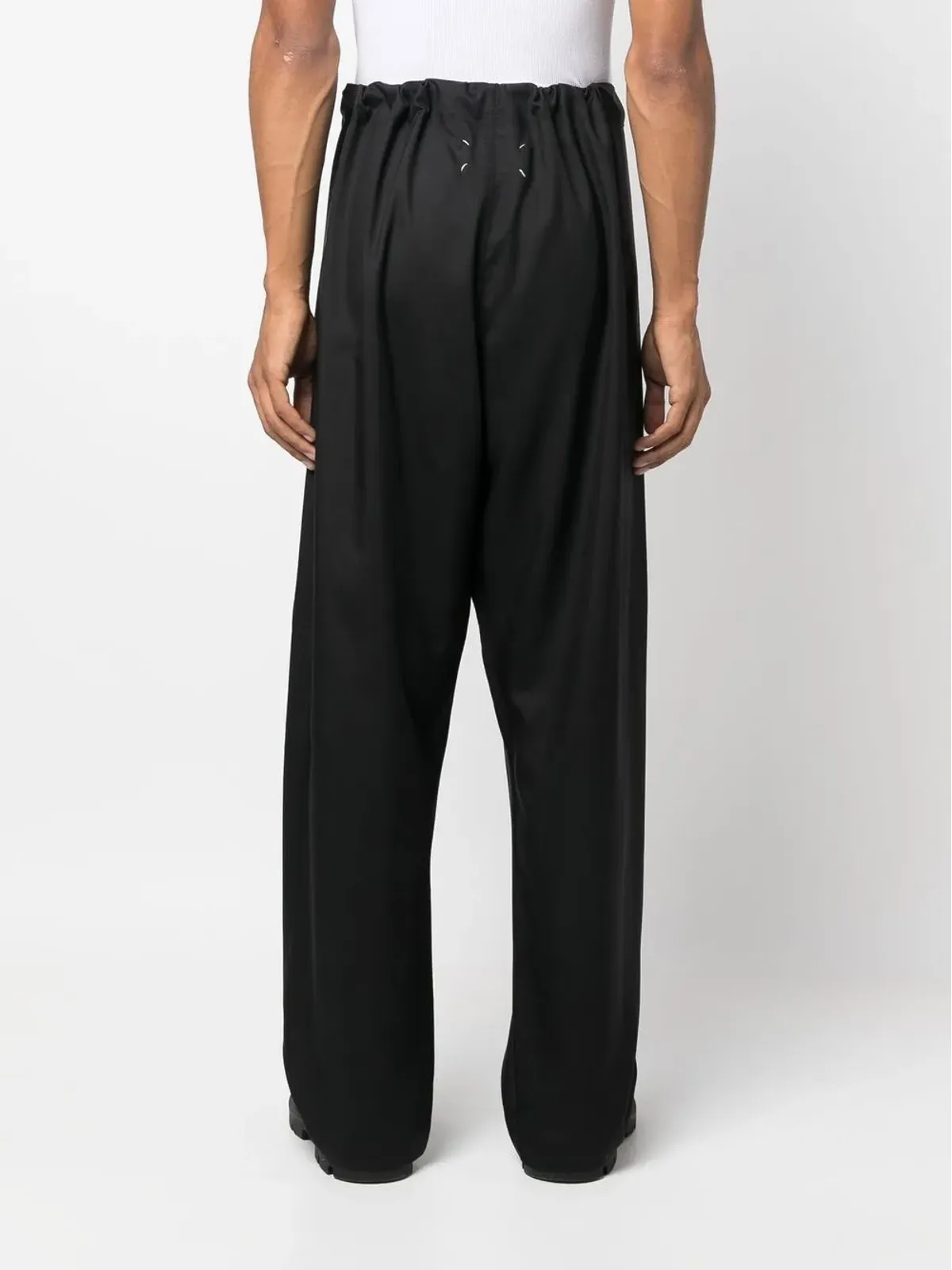Maison Margiela シルクのワイドレッグパンツ（ブラック） - 画像4