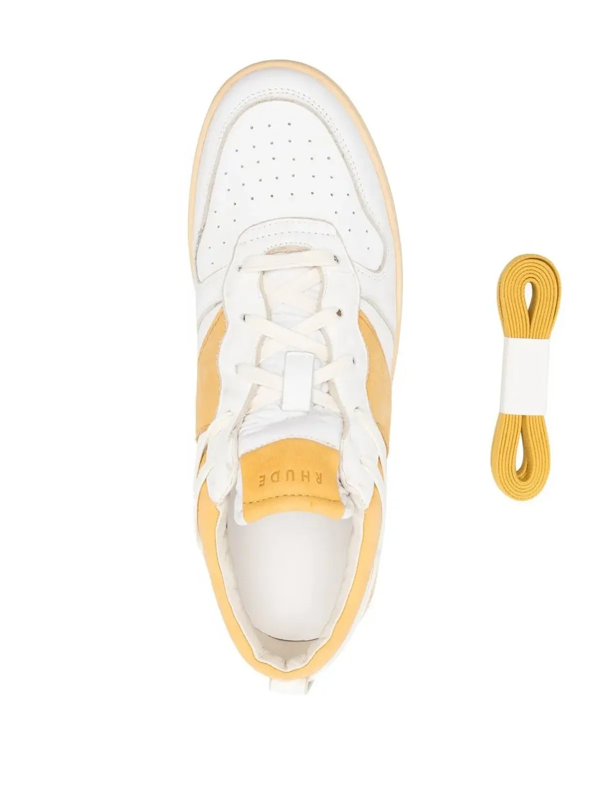 RHUDE カラーブロック ロー・トップ スニーカー ホワイト - 画像4