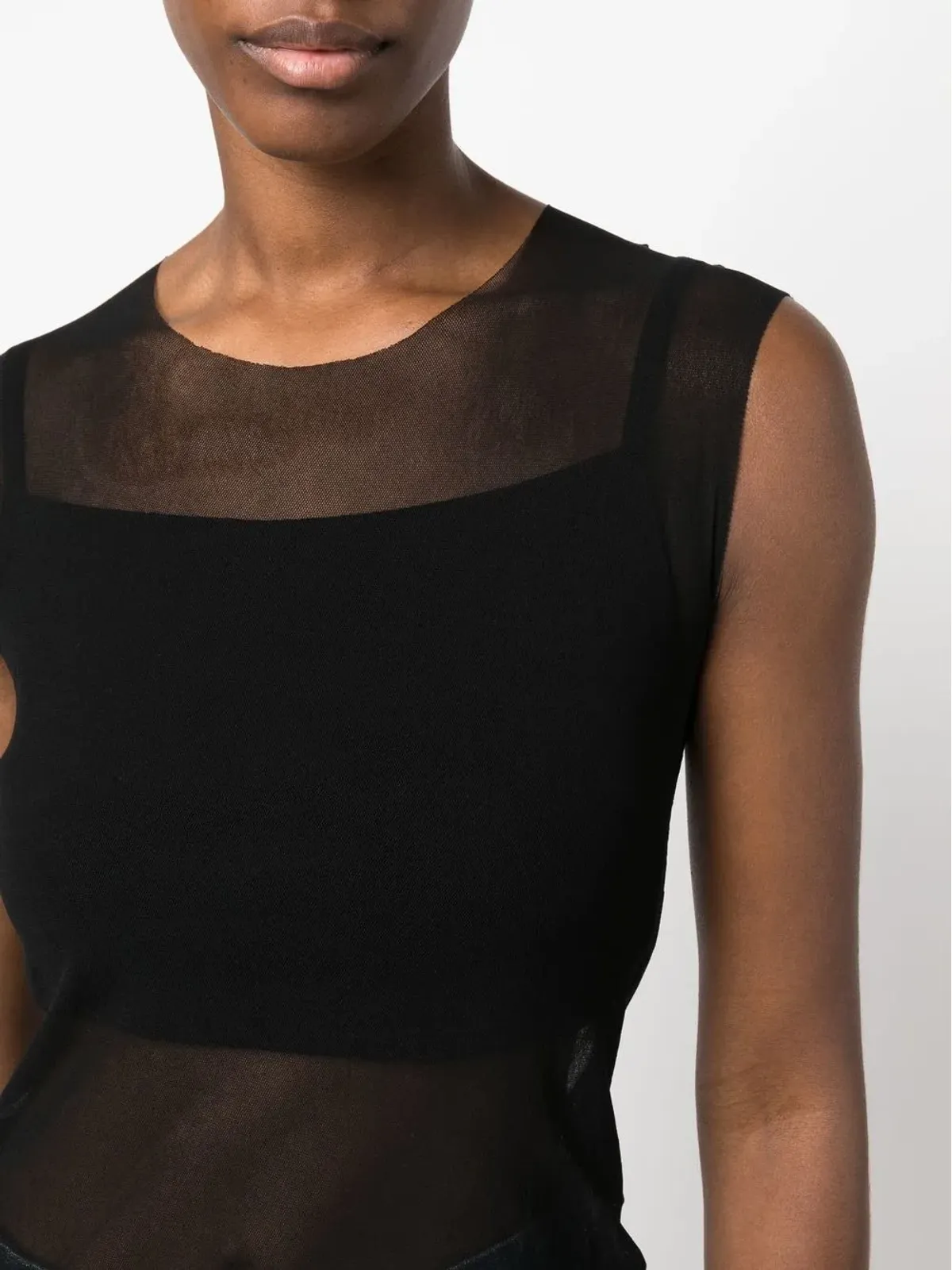 Maison Martin Margiela Pre-Owned 2000s シアーパネル Tシャツ - Black - 画像5