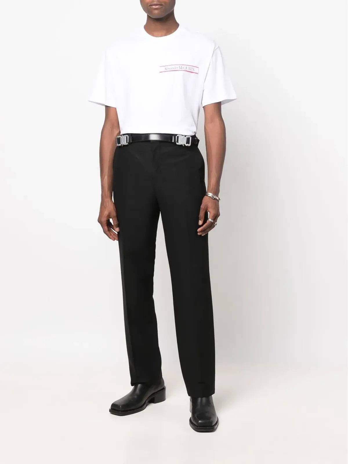 Alexander McQueen ロゴパッチ 半袖Tシャツ - 画像2