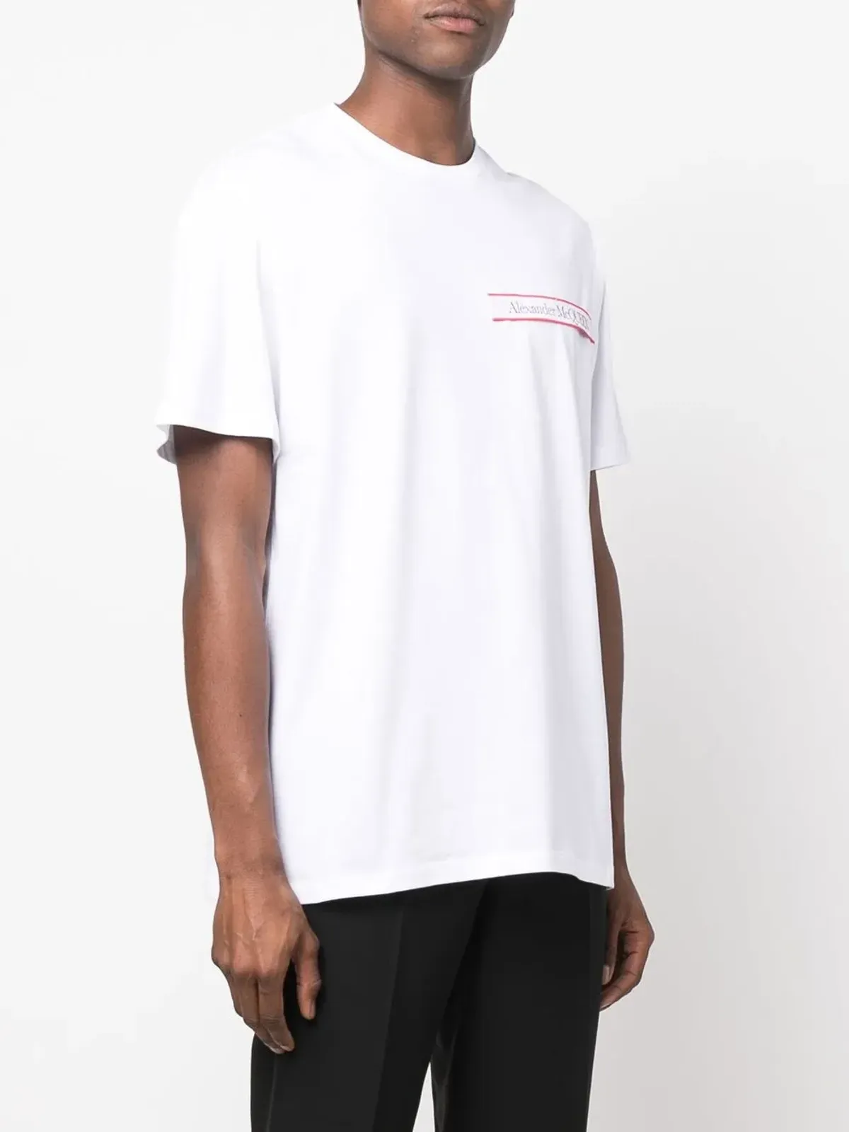 Alexander McQueen ロゴパッチ 半袖Tシャツ - 画像3