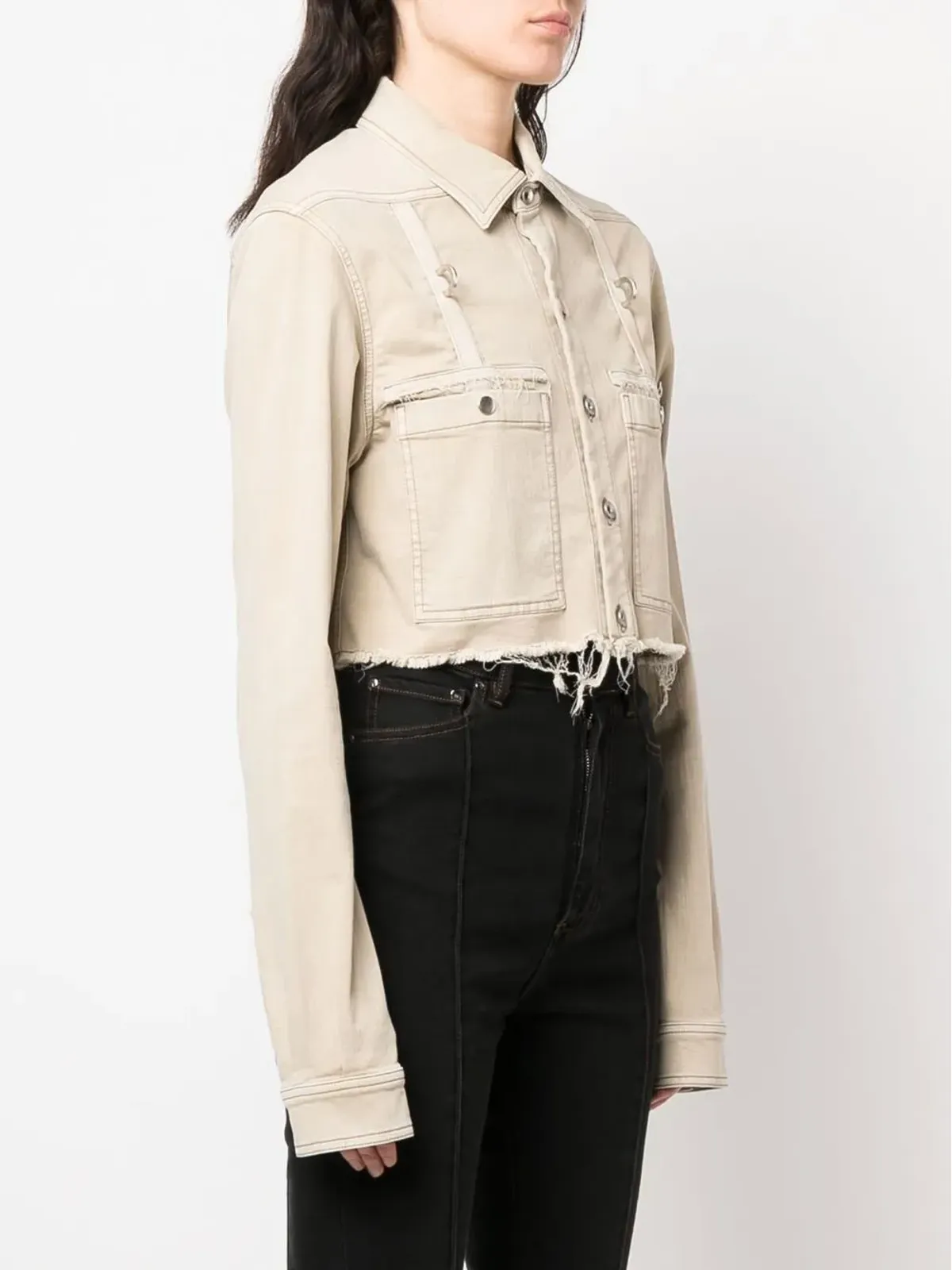 Rick Owens クロップドシャツジャケット - 画像3