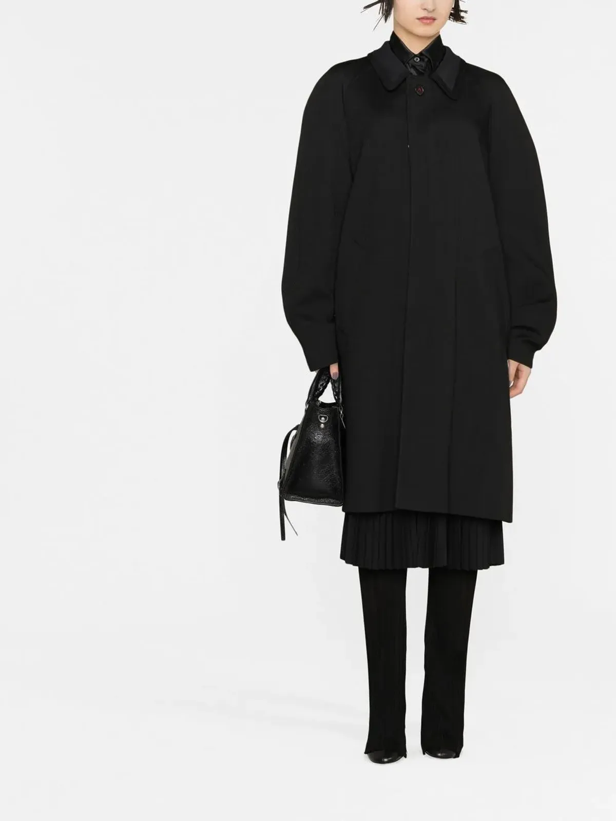Maison Margiela ブラックのシングルブレストコート - 画像2
