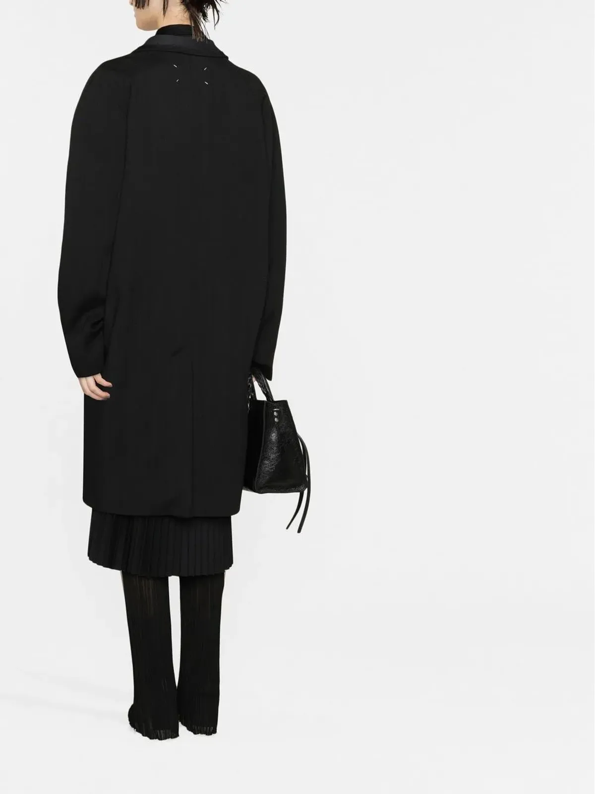 Maison Margiela ブラックのシングルブレストコート - 画像3