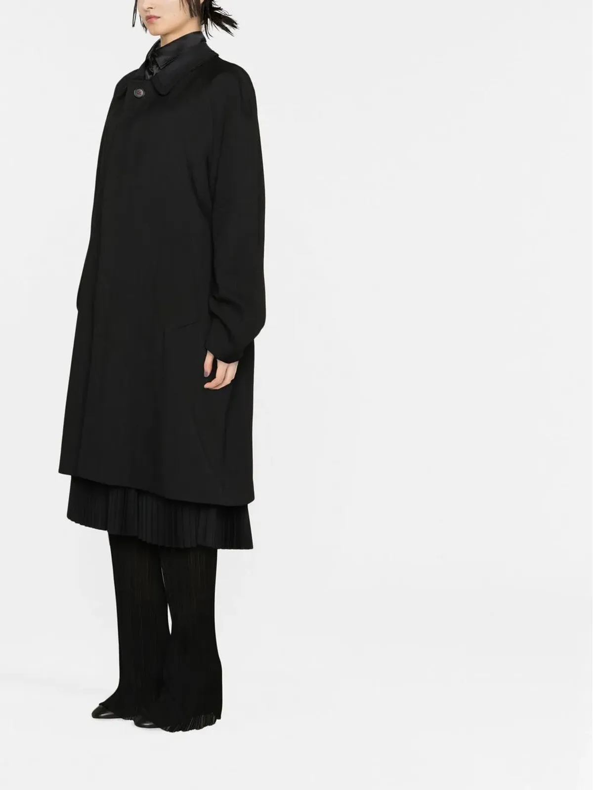Maison Margiela ブラックのシングルブレストコート - 画像4