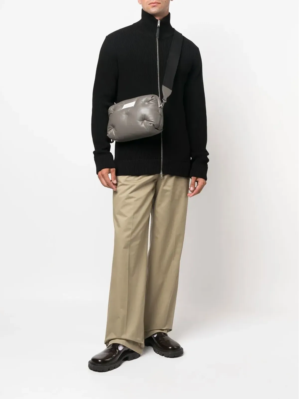 Maison Margiela リブ編みジップアップカーディガン - 画像2