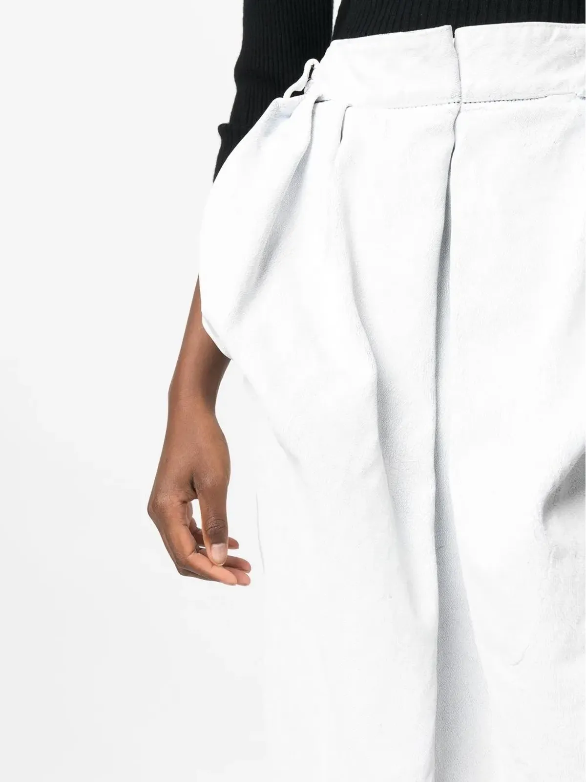 Maison Margiela ギャザー入りデニムミディスカート - 画像5