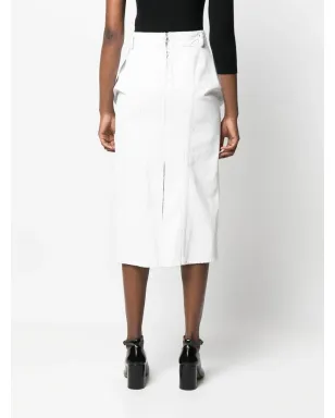 Maison Margiela ギャザー入りデニムミディスカート - サムネイル4