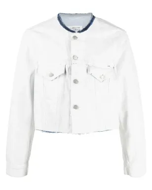 Maison Margiela ノーカラー クロップド デニムジャケット - サムネイル1