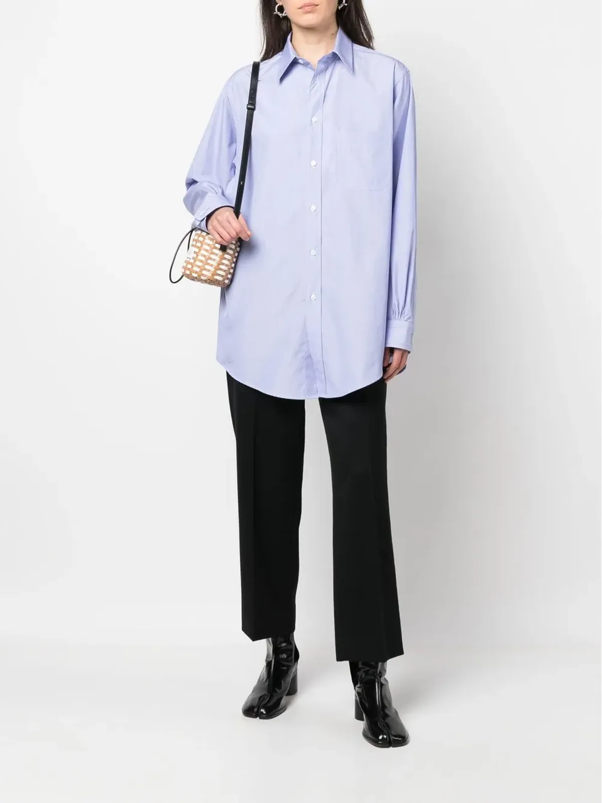 Maison Margiela ロングスリーブ ピケシャツ - ブルー - 画像2
