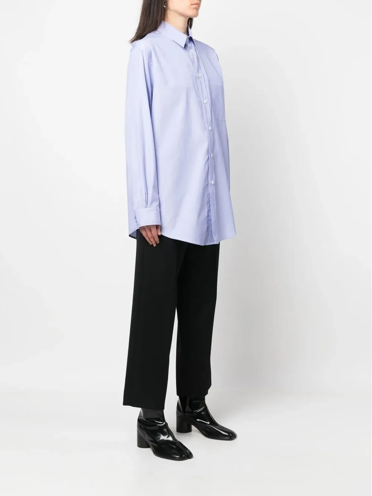 Maison Margiela ロングスリーブ ピケシャツ - ブルー - 画像3