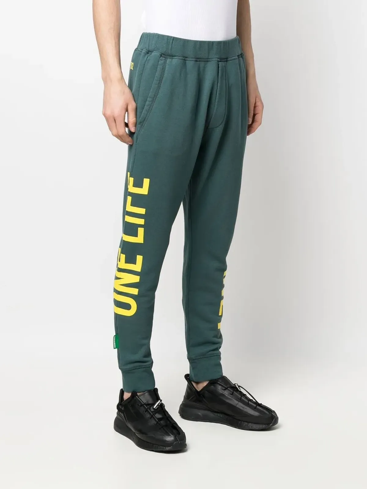 DSQUARED2 ロゴプリント コットン トラックパンツ - 画像3