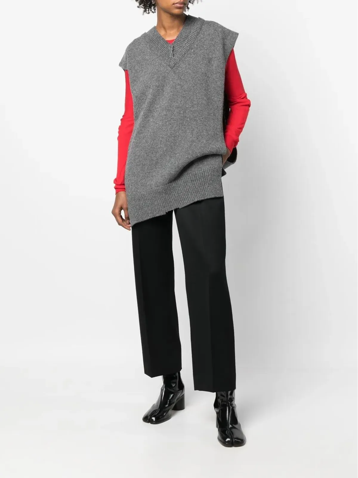 Maison Margiela レイヤードニットベスト - 画像3
