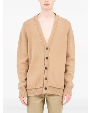 Maison Margiela Vネックエルボーパッチカーディガン - サムネイル2
