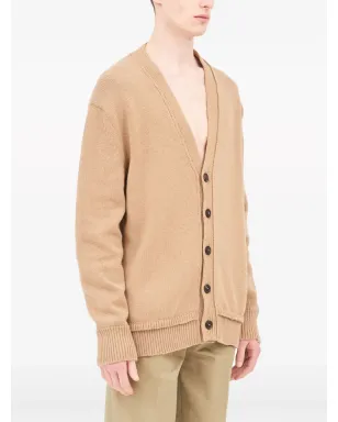 Maison Margiela Vネックエルボーパッチカーディガン - サムネイル3